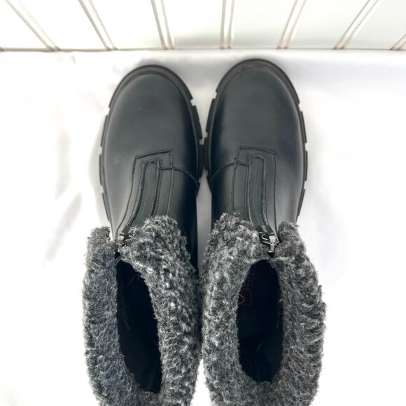 New Blondo Plaka Waterproof Boot Size 6 Black‎ Leather Lug Sole Leather Winter - Picture 3 of 5